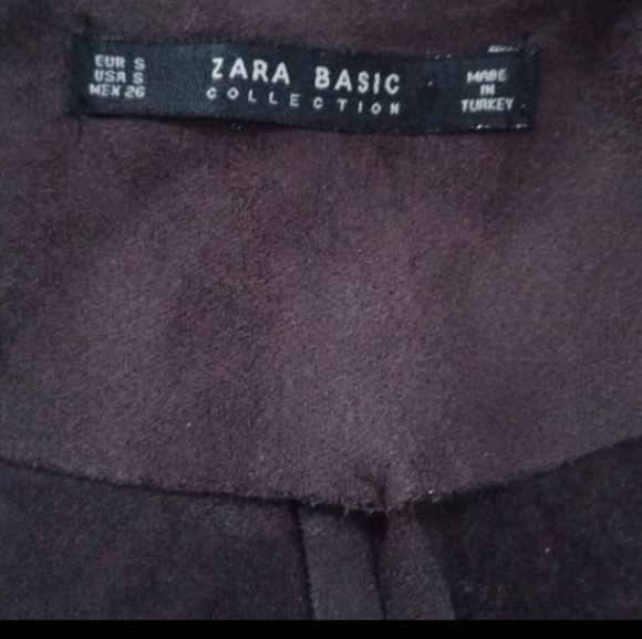 Zara Faux Suede Long Vest! Size S - Picture 8 of 12